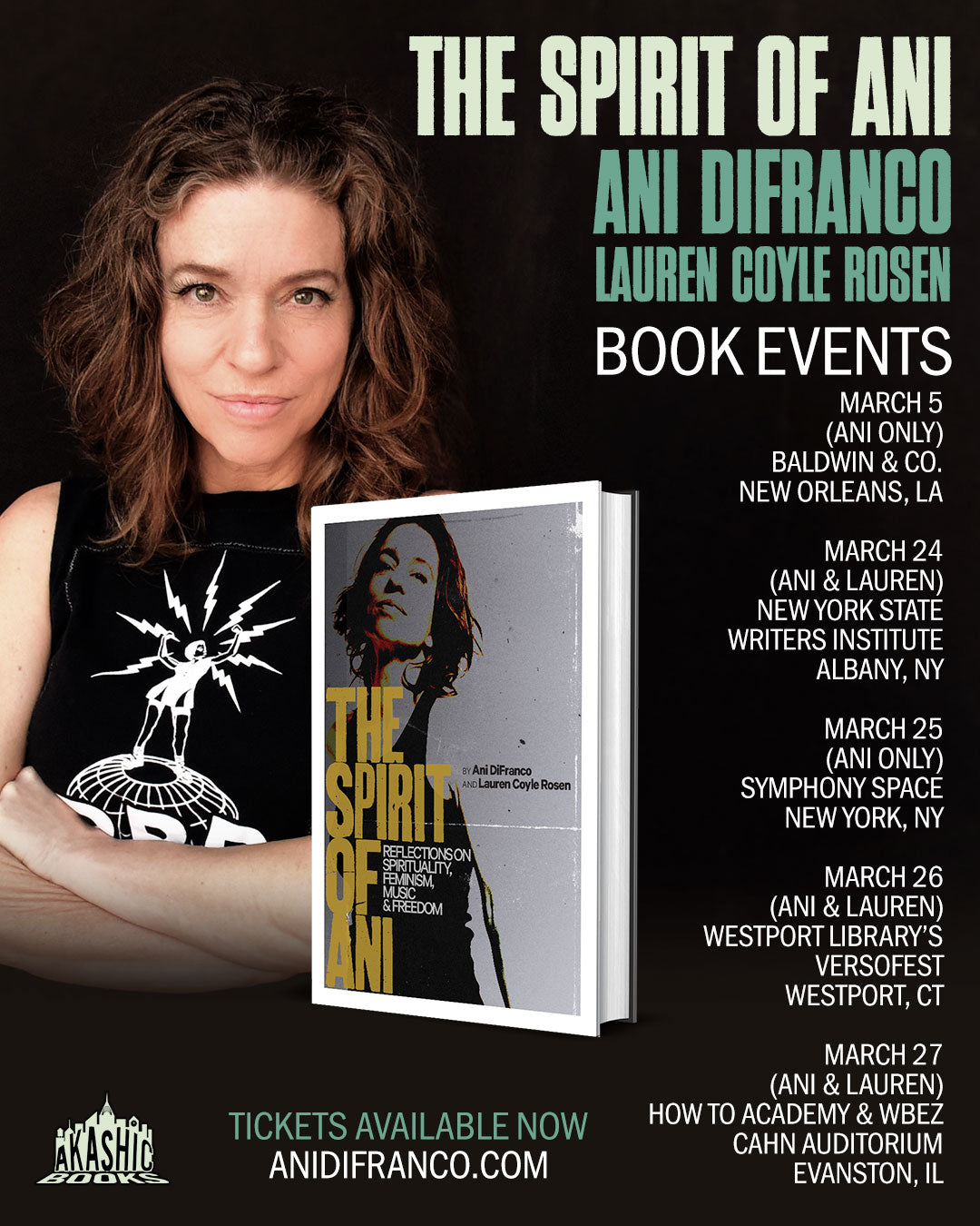 Ani DiFranco Announces Book Events for "The Spirit of Ani"