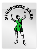 Righteous Babe mirror sticker