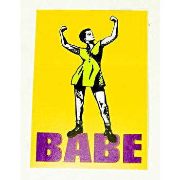 babe yellow sticker